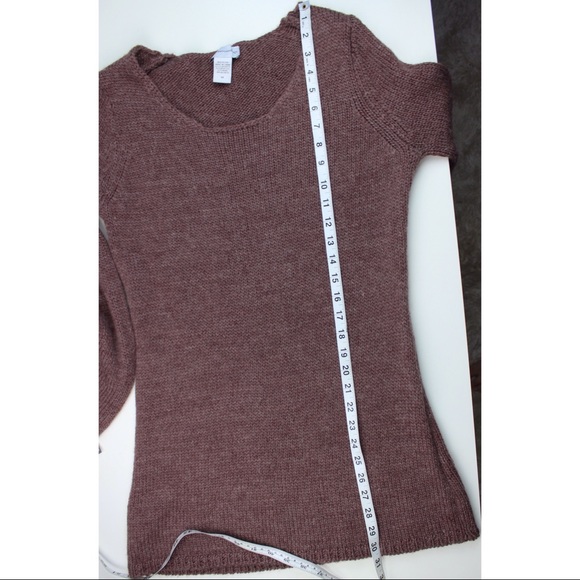 SOFT SURROUNDINGS Mauve Cozy Knit Sweater with Scoop Neck Wool & Alpaca Blend - Picture 11 of 12